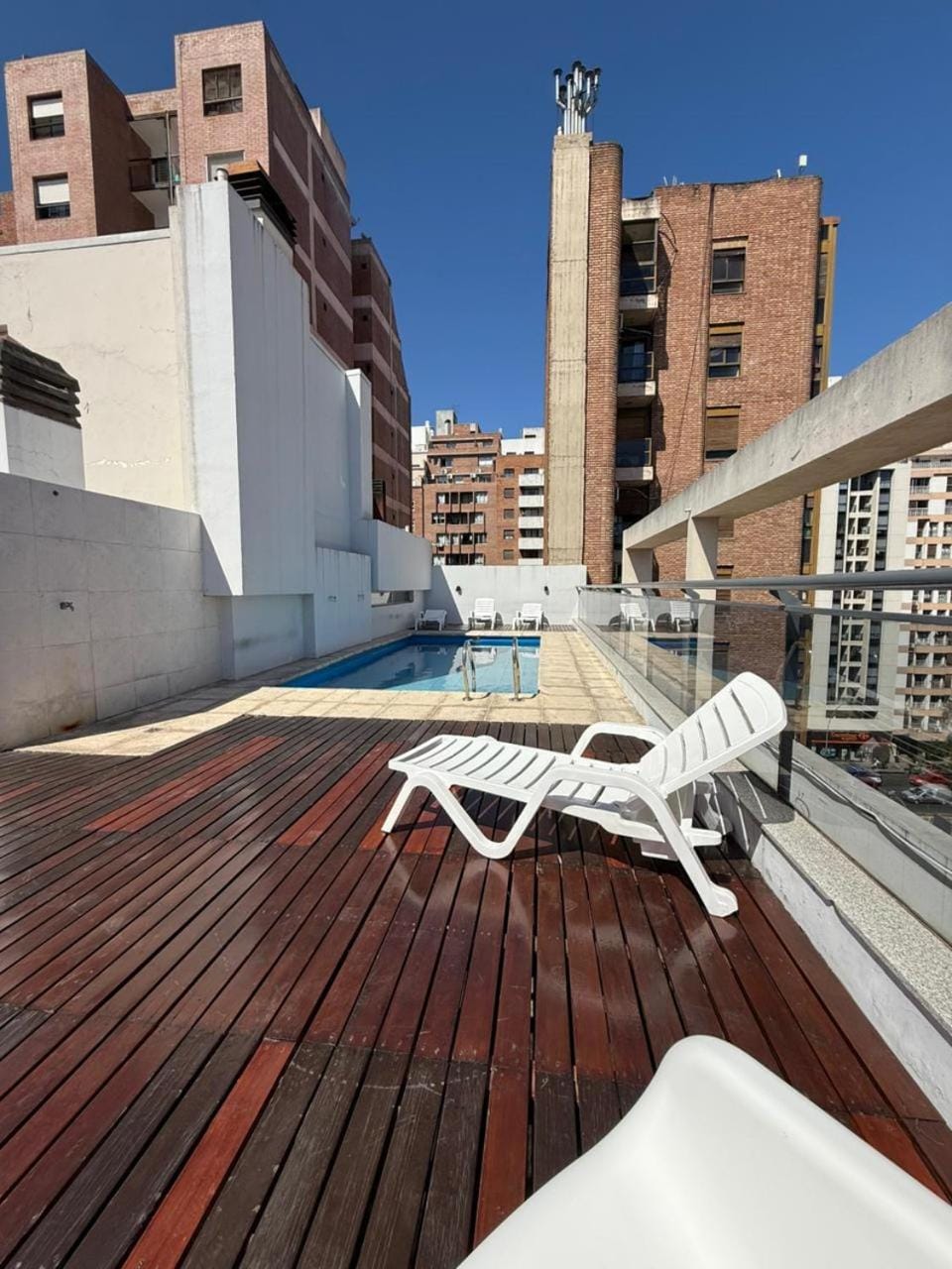 Balcony/Terrace, Pool view, Swimming pool, sunbed
