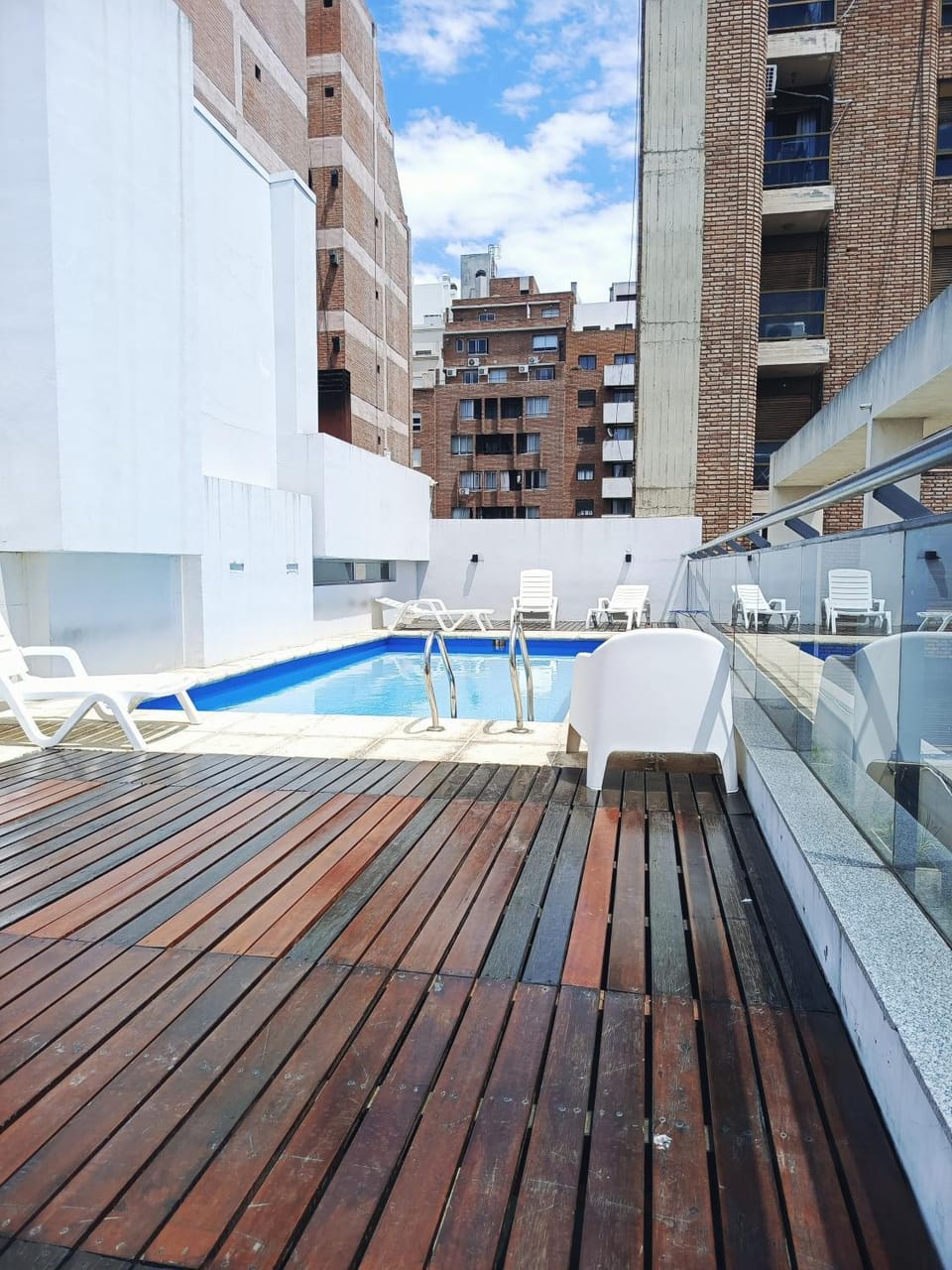 Balcony/Terrace, Pool view, Swimming pool, sunbed