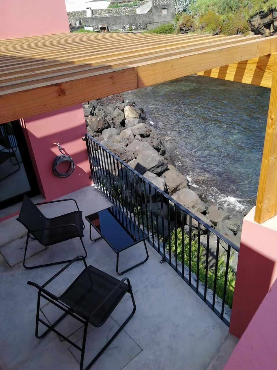 Patio, Natural landscape, View (from property/room), Balcony/Terrace, Seating area, Mountain view, Sea view, sunbed
