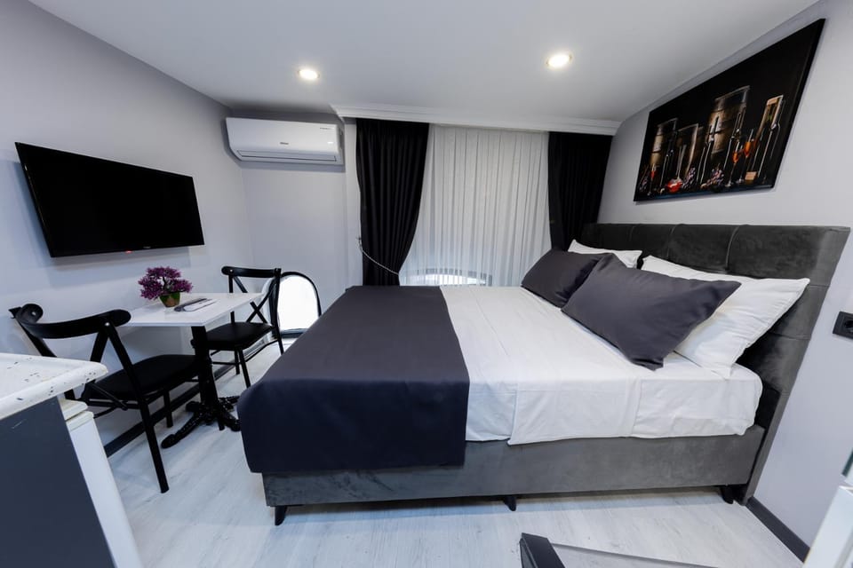 Communal lounge/ TV room, Bed, TV and multimedia, Photo of the whole room, Seating area, Bedroom, air conditioner