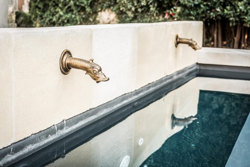 Pool view, wedding, wedding