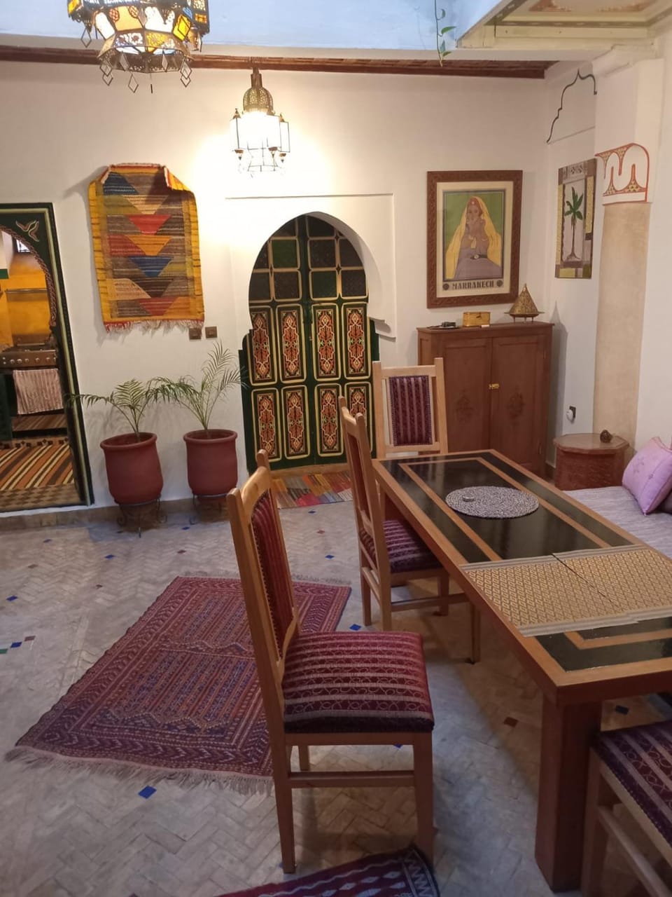 Property building, Living room, Dining area