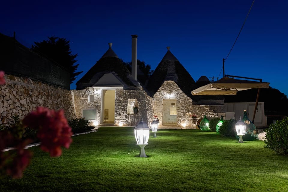 Property building, Night, Garden, Garden view