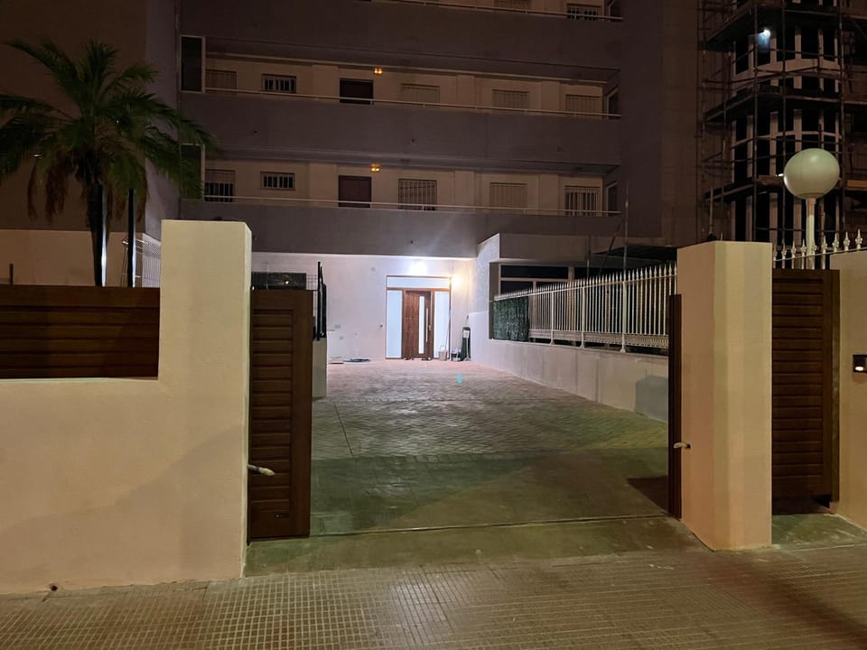 Property building, Patio, Night, Parking