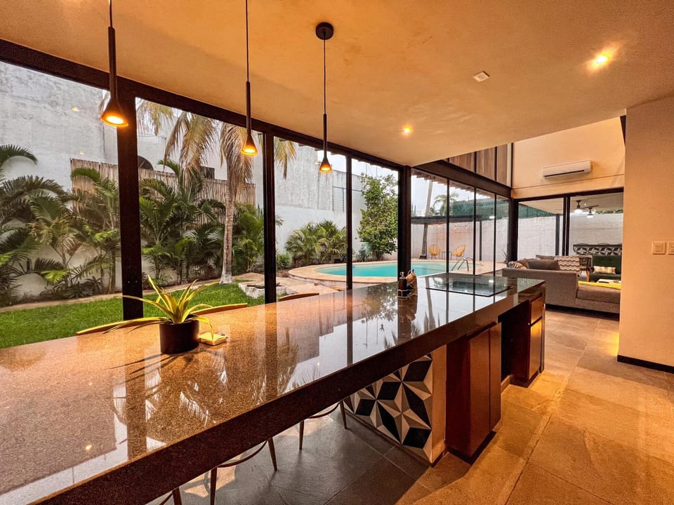 Patio, Dining area, Pool view, Swimming pool