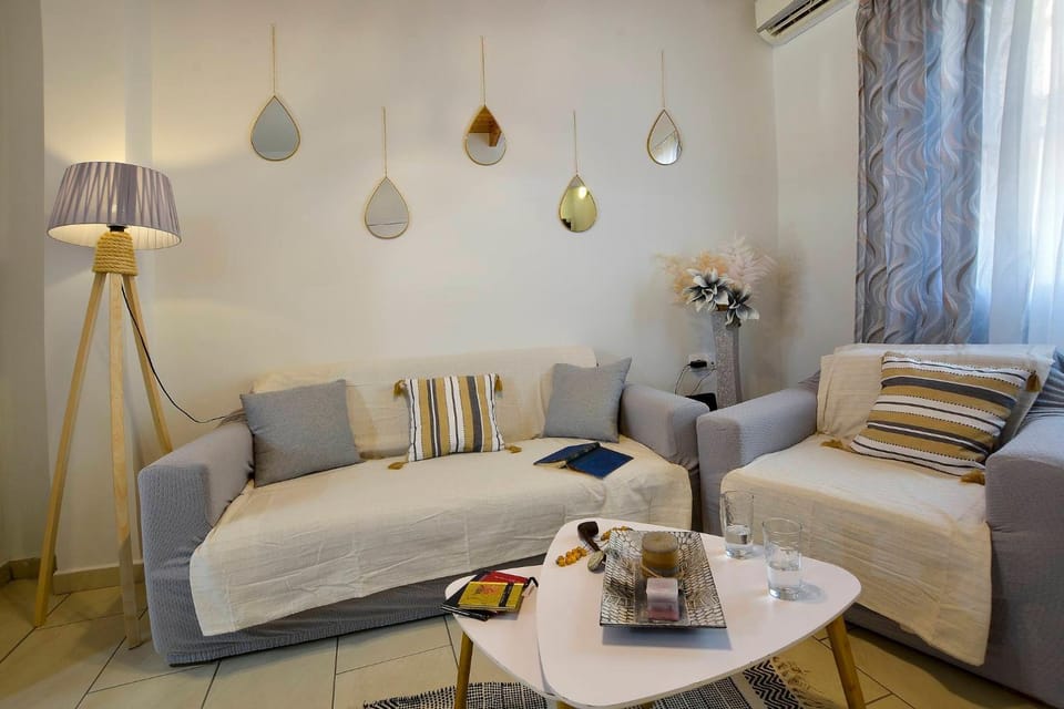 Living room, Seating area, hair dresser, air conditioner