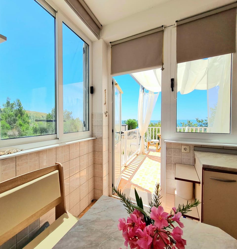 View (from property/room), Balcony/Terrace, Kitchen or kitchenette