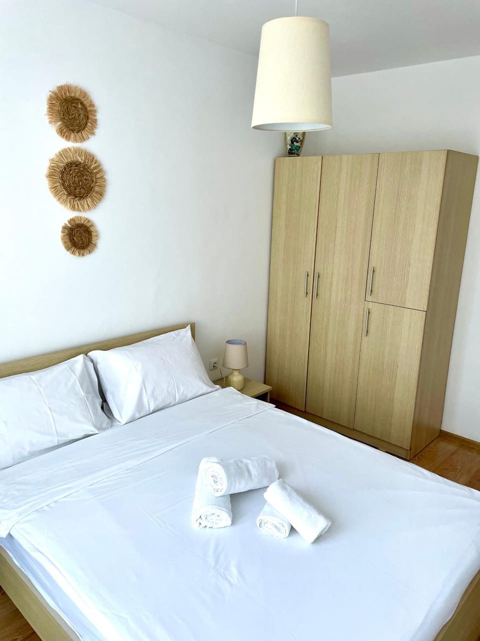 Bed, Photo of the whole room, Bedroom, towels, wardrobe