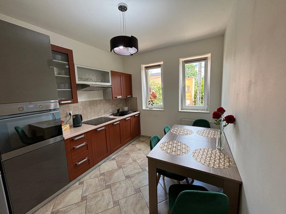 Kitchen or kitchenette, Dining area, oven, stove