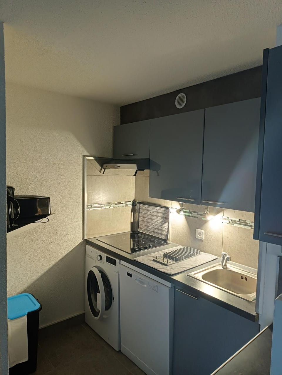Coffee/tea facilities, Kitchen or kitchenette, dishwasher, storage, stove, washing machine