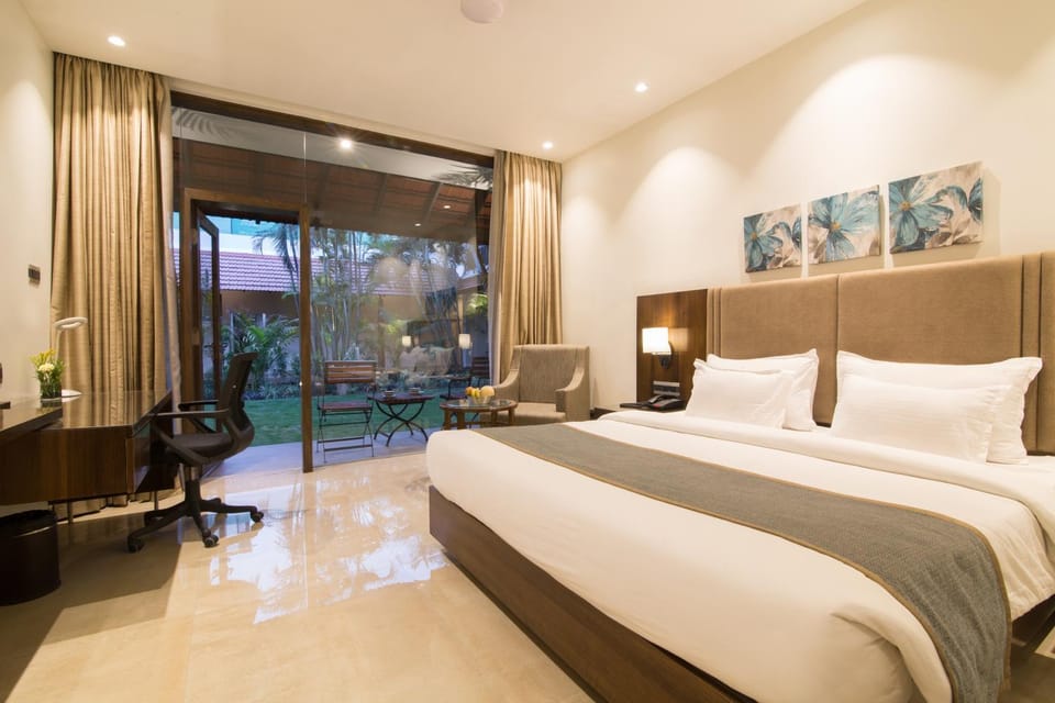 Bed, Garden view