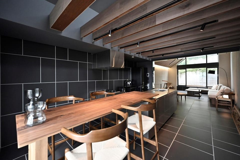 Kitchen or kitchenette, Living room, Dining area