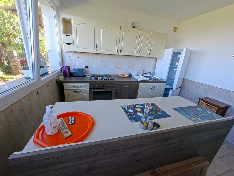Kitchen or kitchenette, City view, Garden view, Sea view, dishwasher, oven, stove, air conditioner