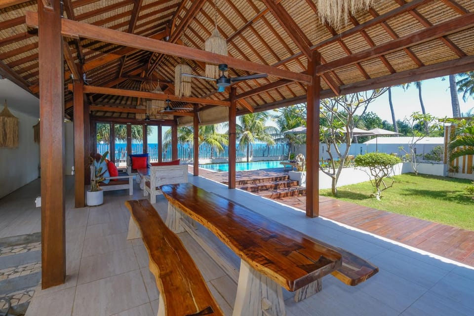 Patio, Pool view