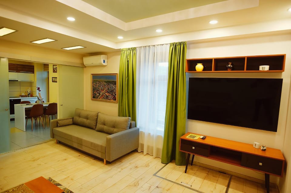 Communal lounge/ TV room, TV and multimedia, Living room, Seating area, air conditioner