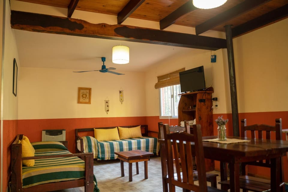 Bed, Living room, Dining area