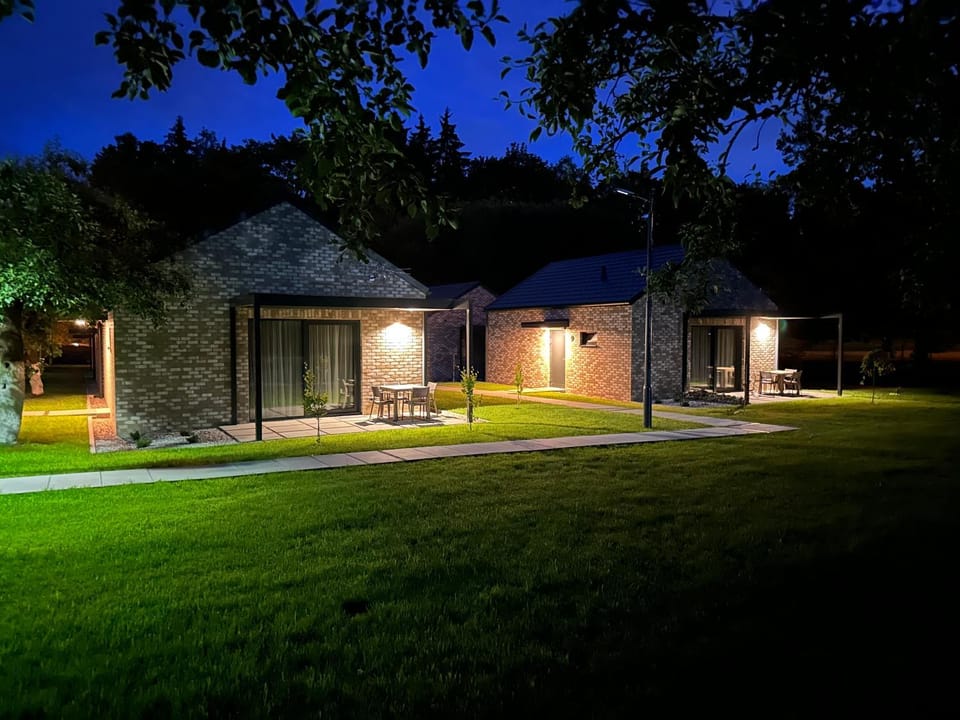 Property building, Night, Garden, Garden