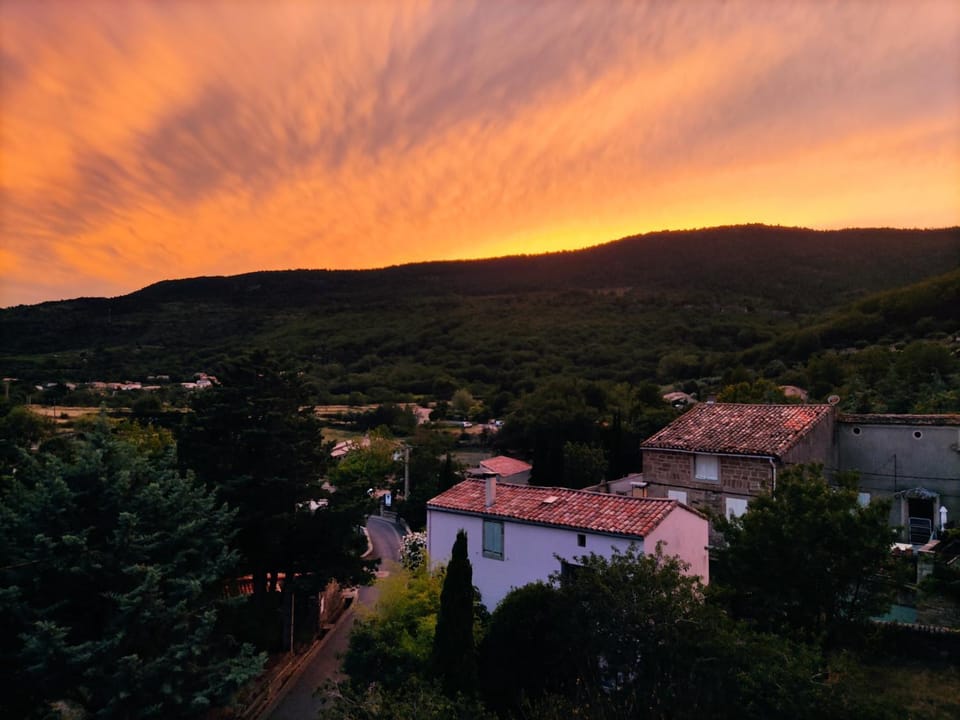 Mountain view, Sunset
