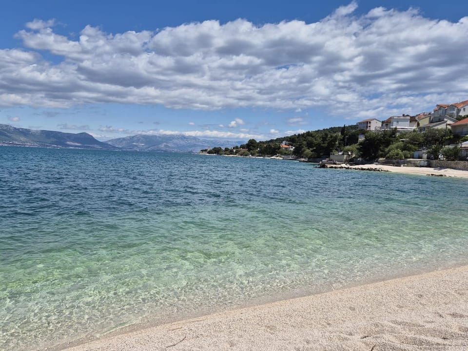 Natural landscape, Beach, Mountain view, Sea view
