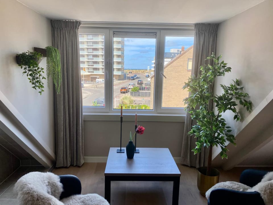 Living room, Seating area, Lake view