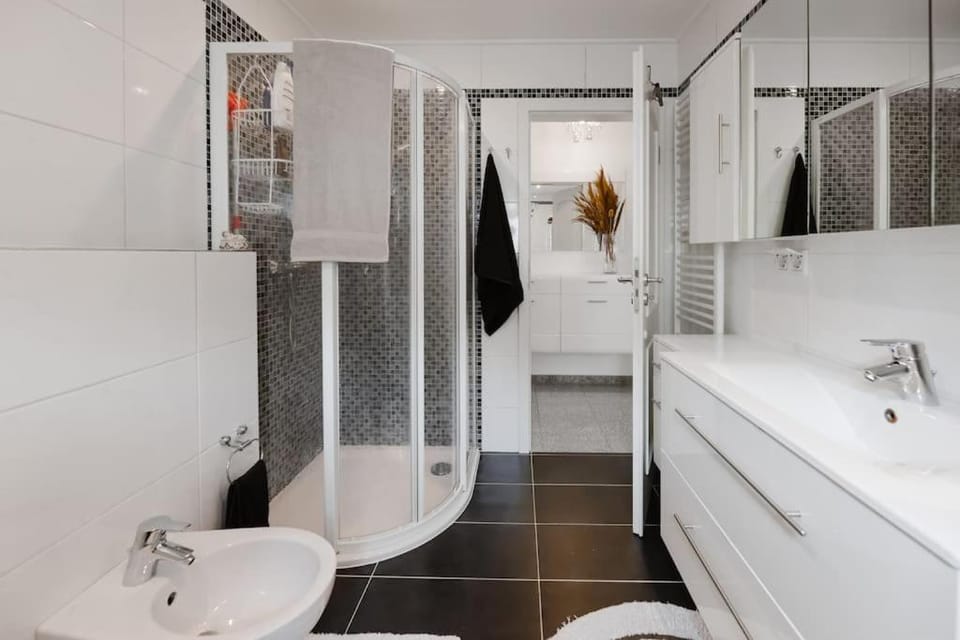 Shower, Toilet, Bathroom, towels