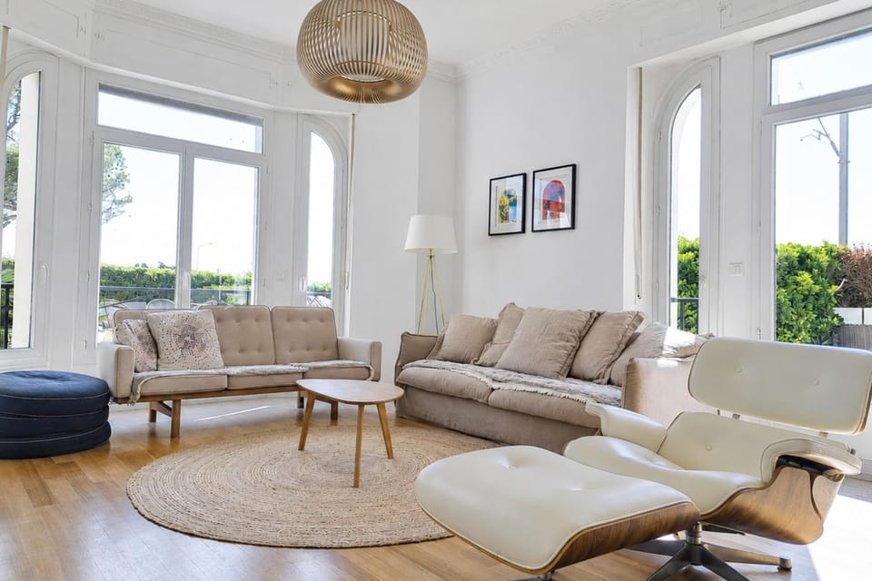 Superb 3BR with AC Sea view private Garden PARKING- BENAKEY Apartment in Cannes