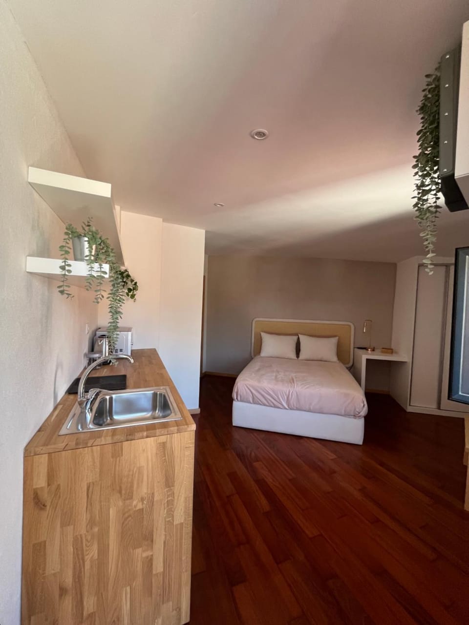 Bed, Kitchen or kitchenette, Photo of the whole room, Bedroom, minibar