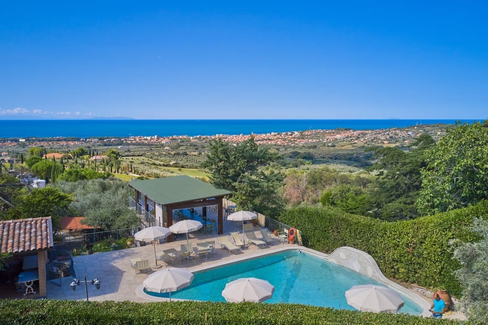 Property building, Living room, Swimming pool