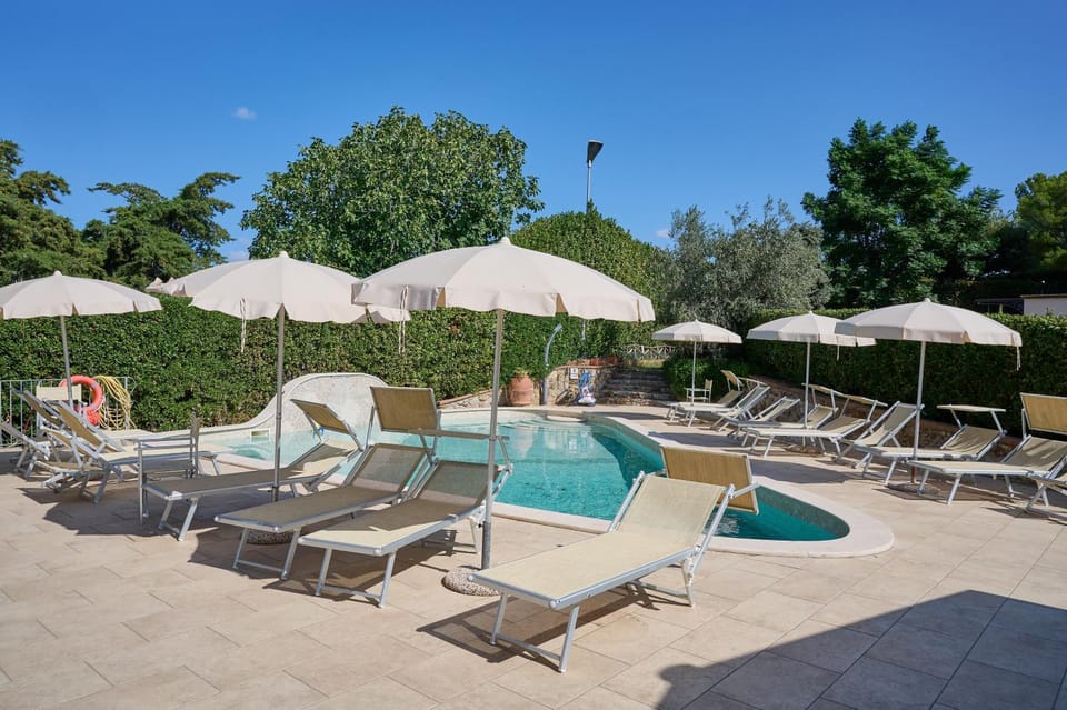 Property building, Living room, Swimming pool