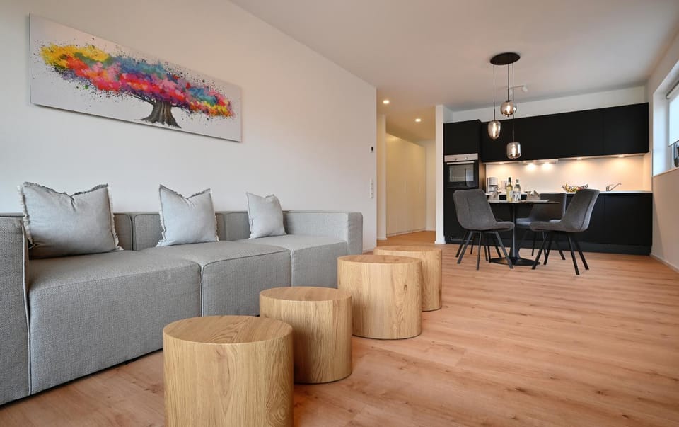 Kitchen or kitchenette, Living room, Dining area