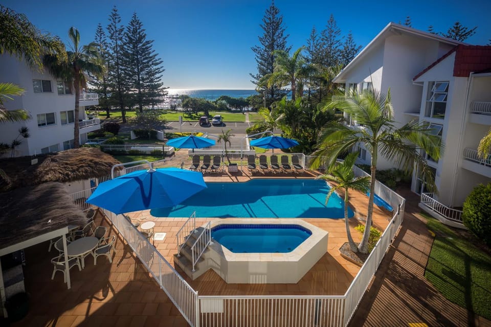 Patio, Pool view, Sea view