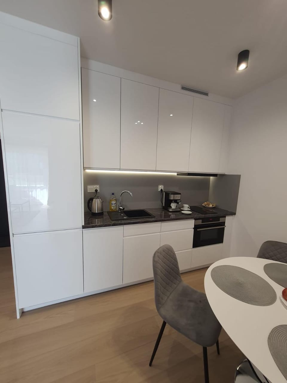 Coffee/tea facilities, Kitchen or kitchenette, Dining area, minibar, pet friendly, stove