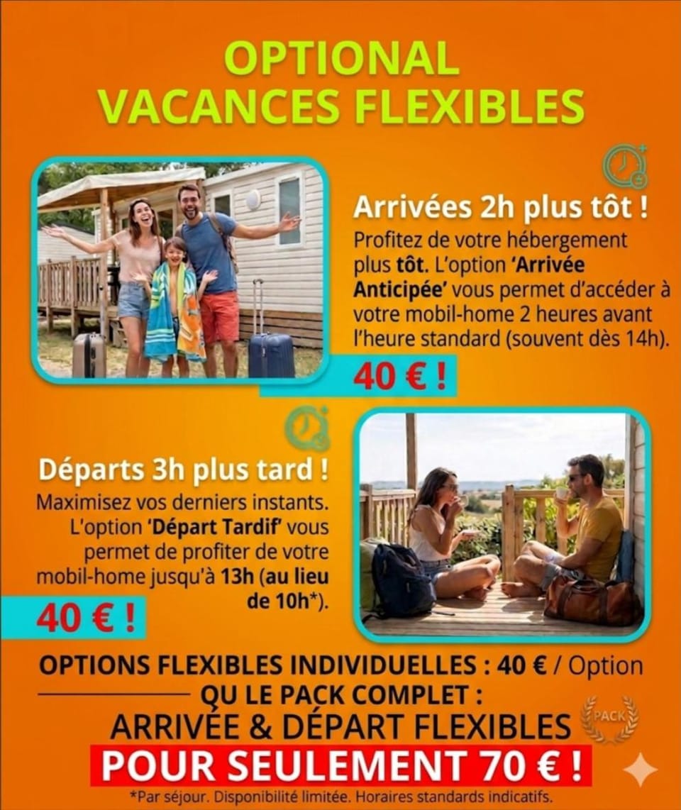 Mobil Home 829 clim -3ch-2sdb-2wc-Parking privatif Apartment in Parentis-en-Born