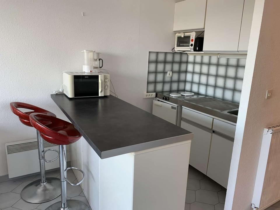 Studio-cabine vue mer à 50m de la plage, parking privé Cabin in Le Grau-du-Roi