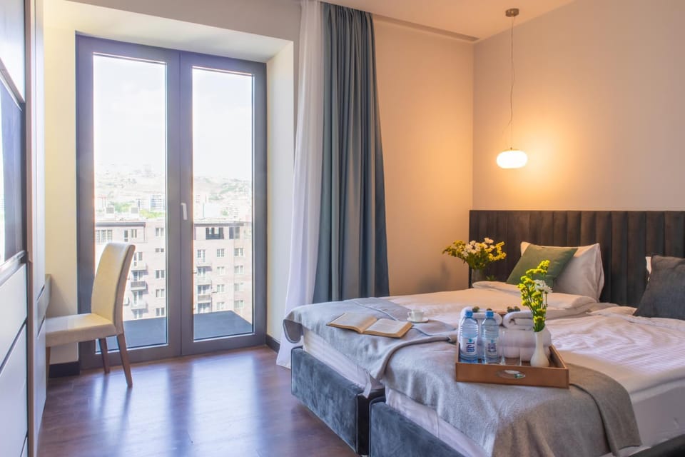 Bed, View (from property/room), Bedroom, towels