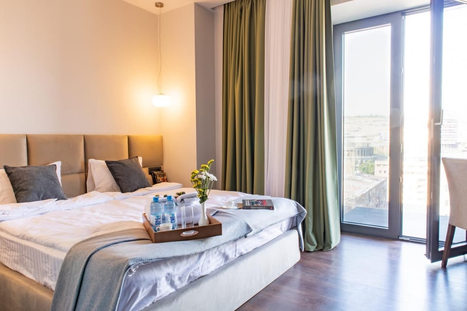 Bed, View (from property/room), Bedroom, towels