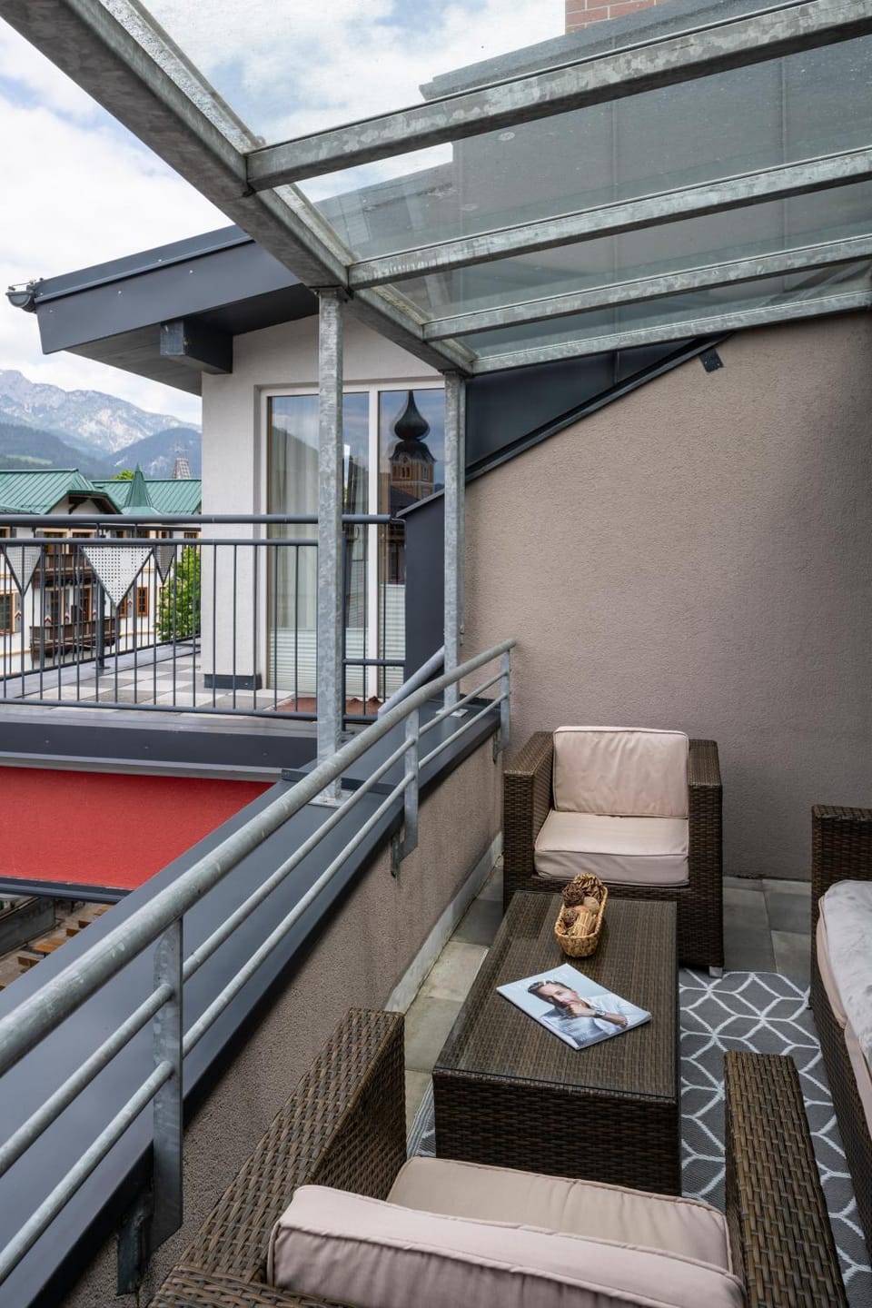 Patio, Day, Natural landscape, View (from property/room), Balcony/Terrace, Living room, Seating area, Mountain view