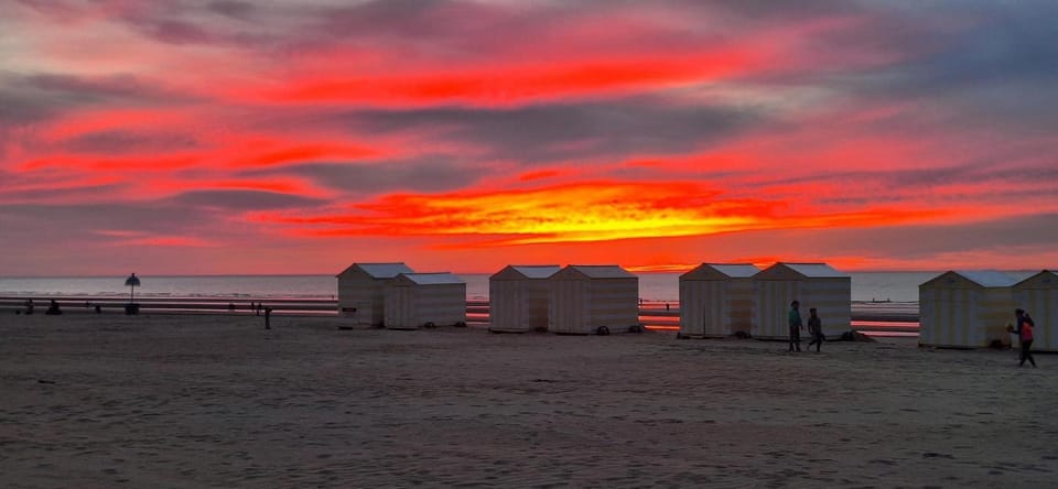 Beach, Sea view, Sunset