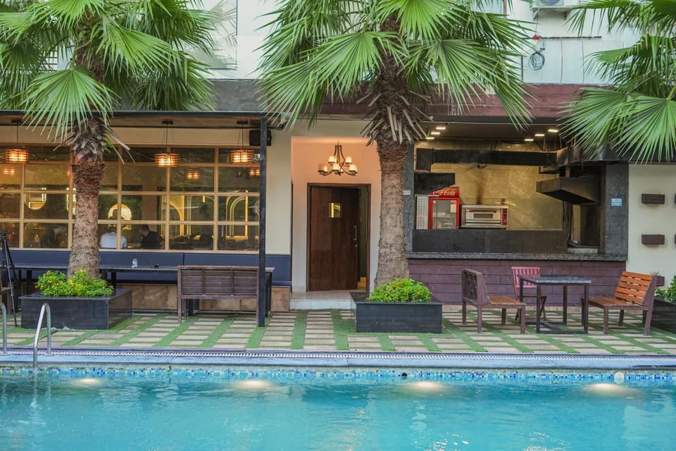 Property building, Pool view, Swimming pool