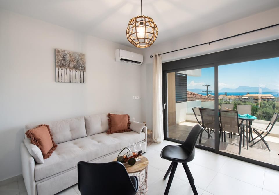 Balcony/Terrace, Living room, Seating area, Dining area, Sea view, air conditioner
