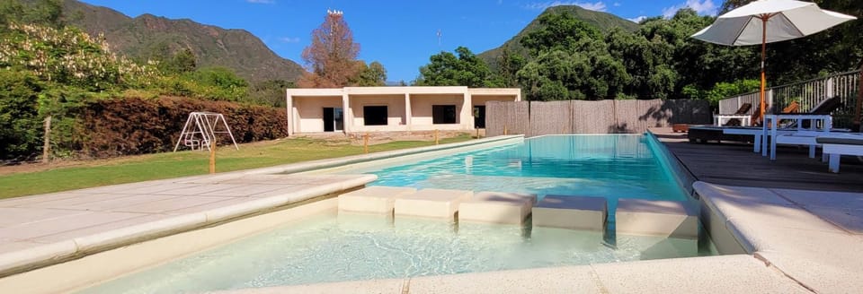 Patio, Natural landscape, Garden, Garden view, Mountain view, Pool view, Swimming pool, sunbed