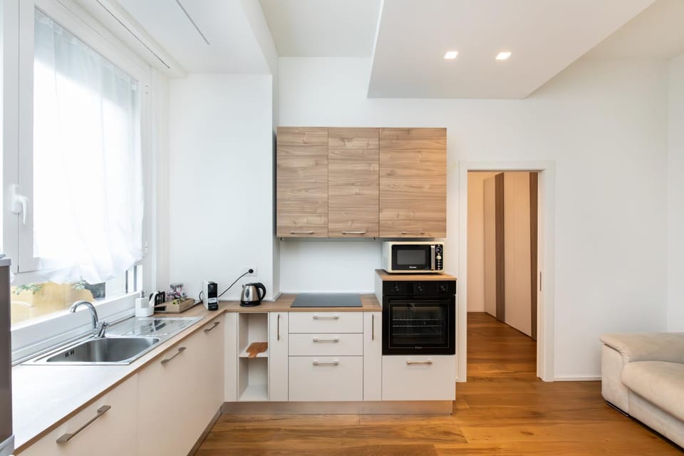 Kitchen or kitchenette, minibar, stove
