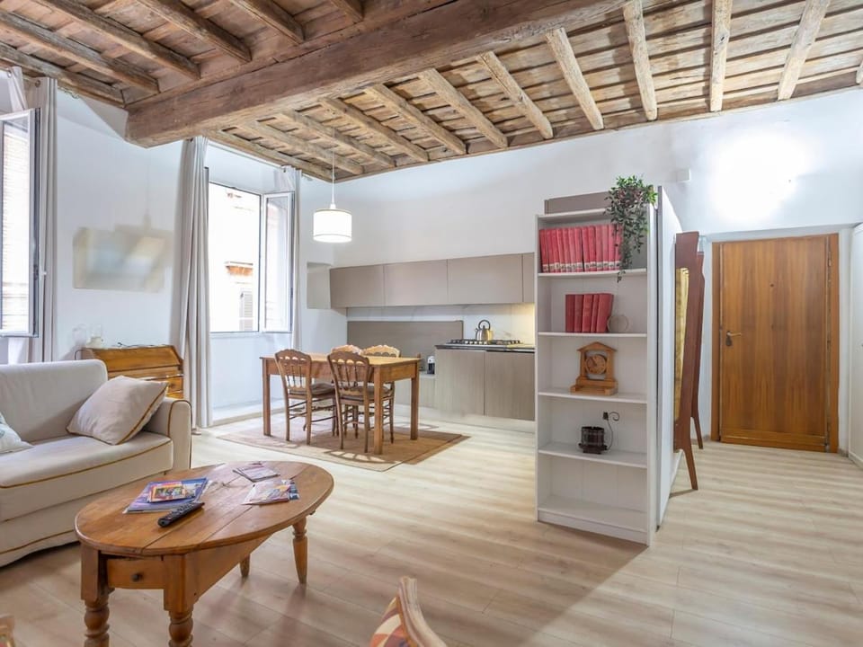 Kitchen or kitchenette, Living room, Seating area