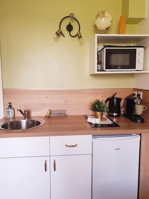 Coffee/tea facilities, Kitchen or kitchenette, stove