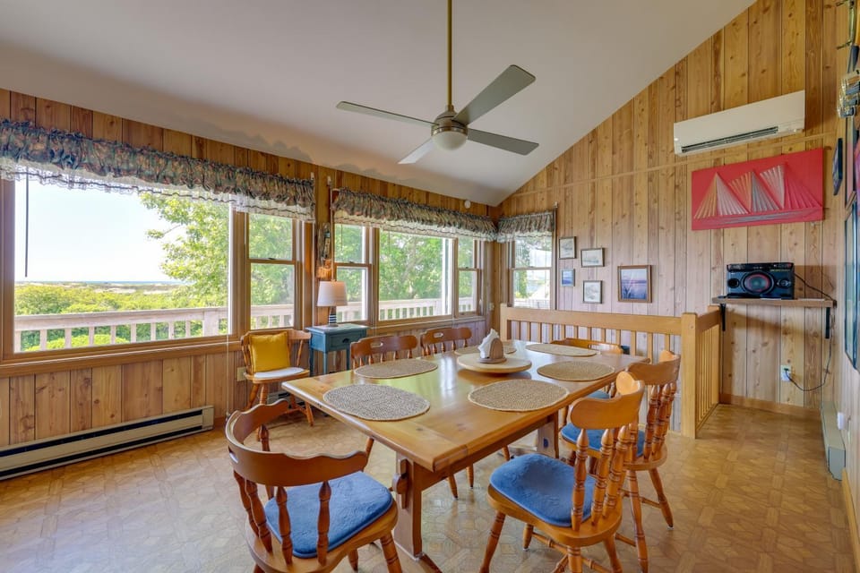 Deck w/ Water View: Coastal Escape Near P-Town! House in North Truro