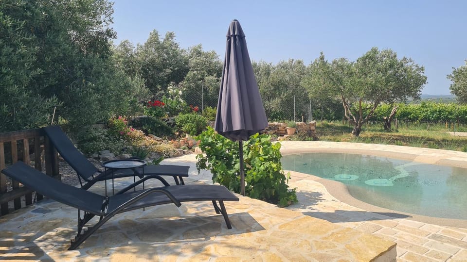 Garden view, Pool view, Swimming pool, sunbed