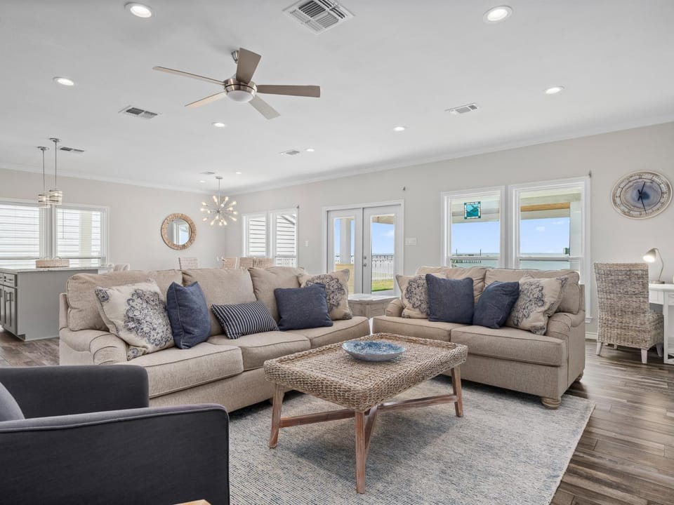 Living room, Seating area, Sea view, furniture, air conditioner
