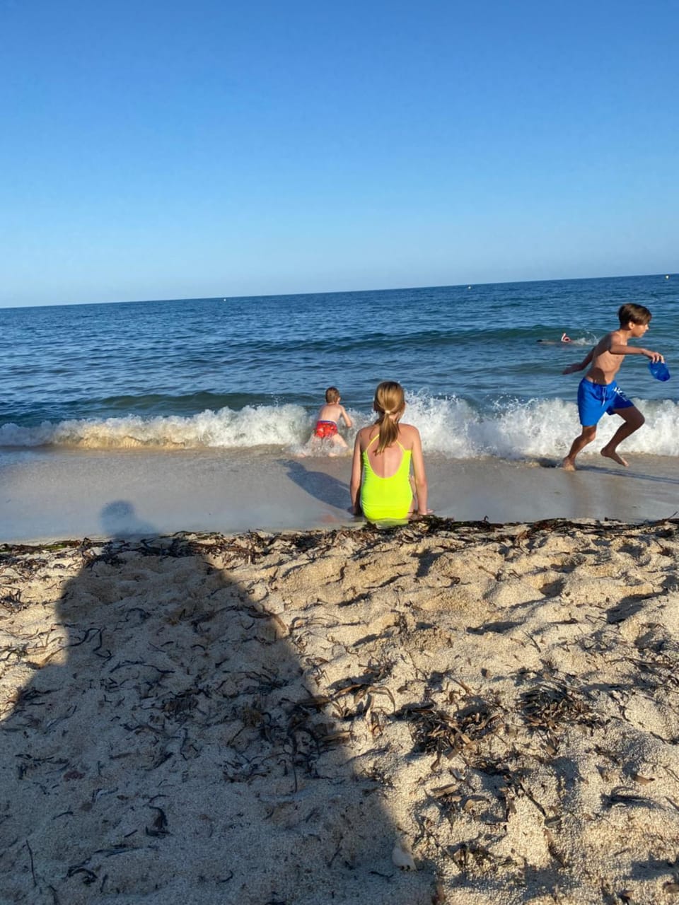 Beach, Sea view, children
