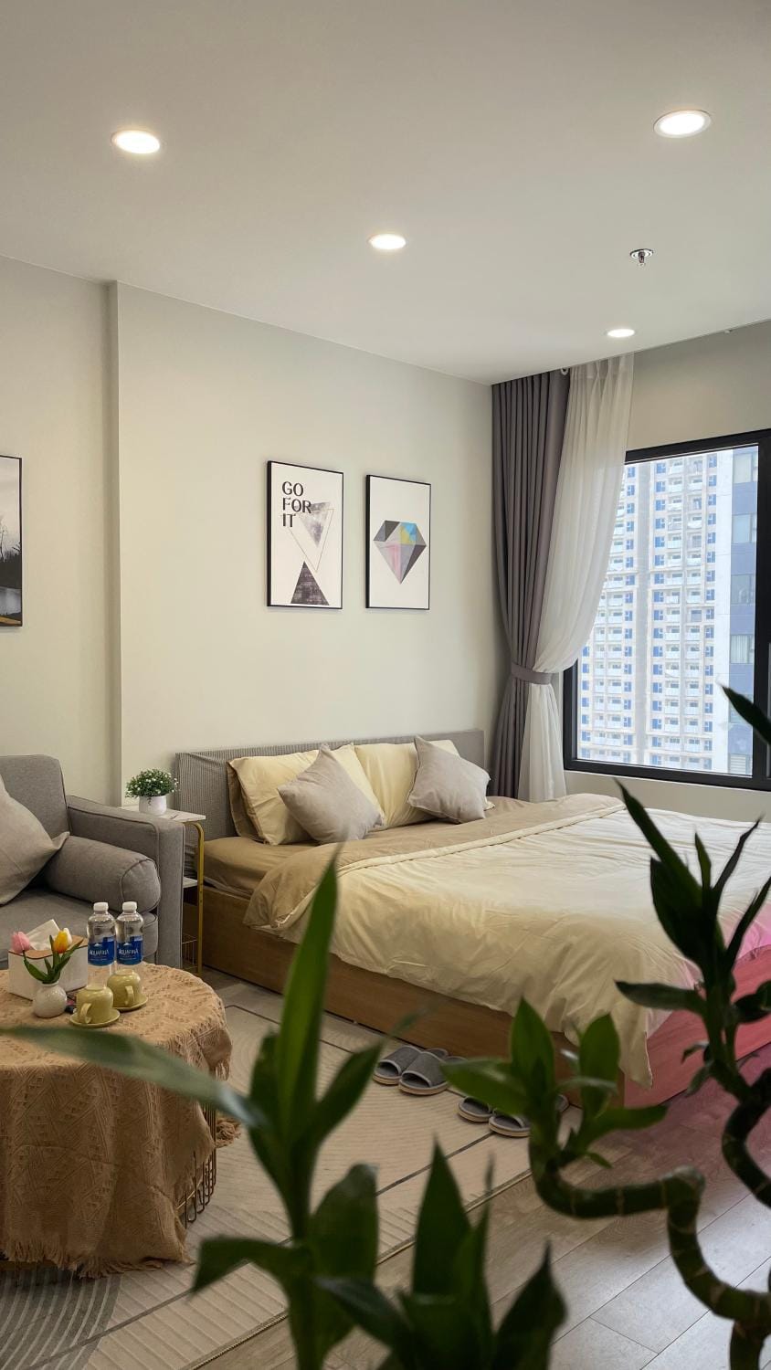 Bed, Seating area