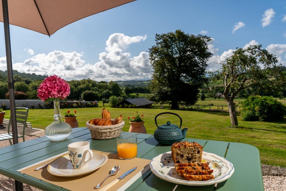 Patio, Natural landscape, Garden view, Mountain view, Breakfast